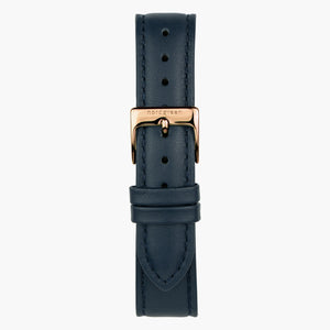 Navy Blå Læder - Rose Guld - 40mm/42mm