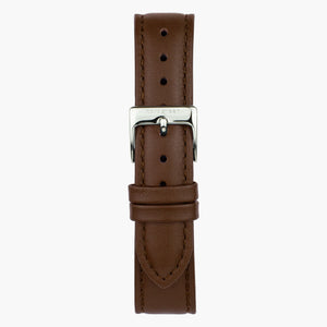 Brun Læder - Sølv - 40mm/42mm