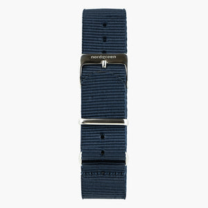 Navy Blå Nato - Sølv - 40mm/42mm